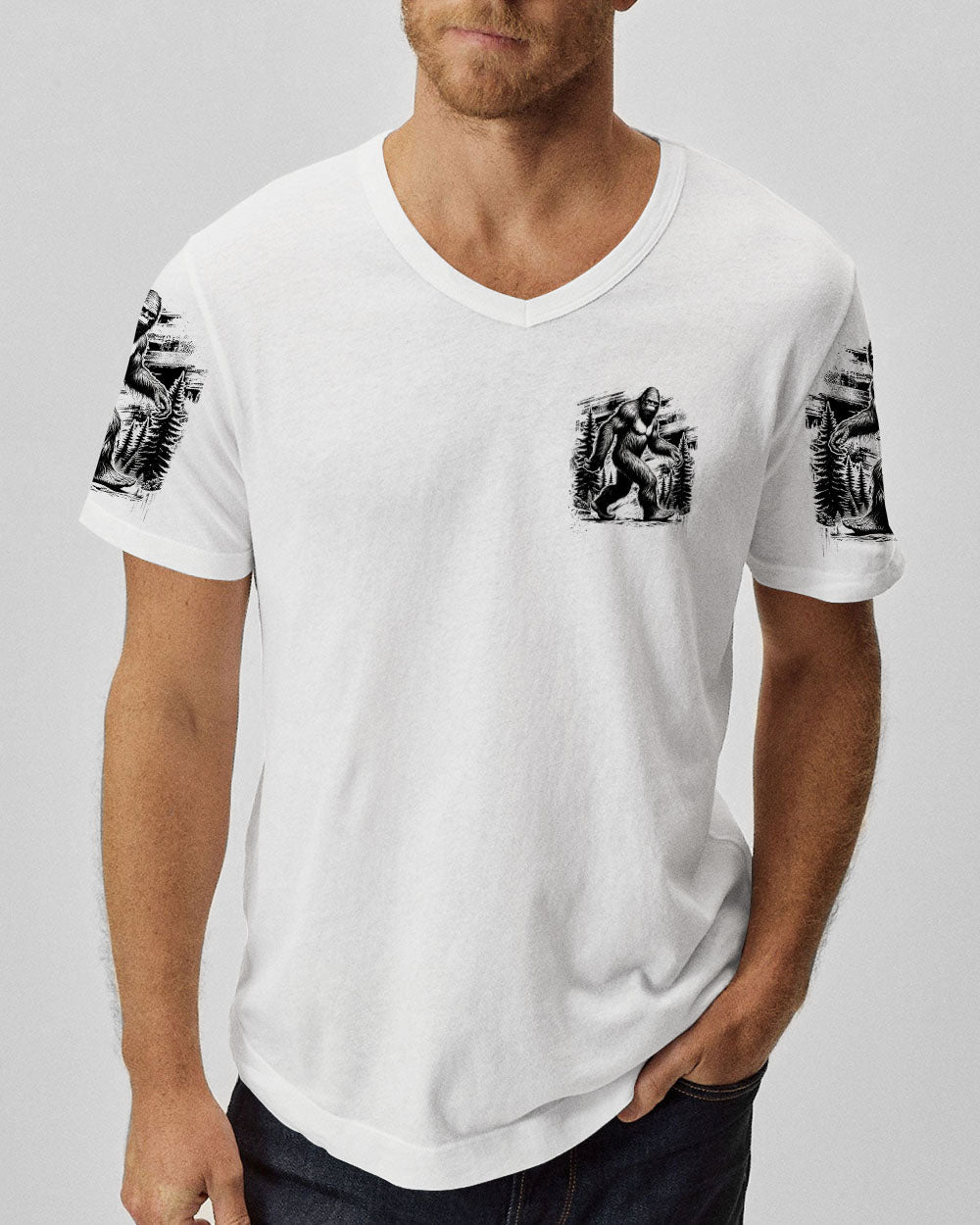 BLISSCORNERS NOT ALL WHO WANDER ARE LOST BIGFOOT ALL OVER PRINT