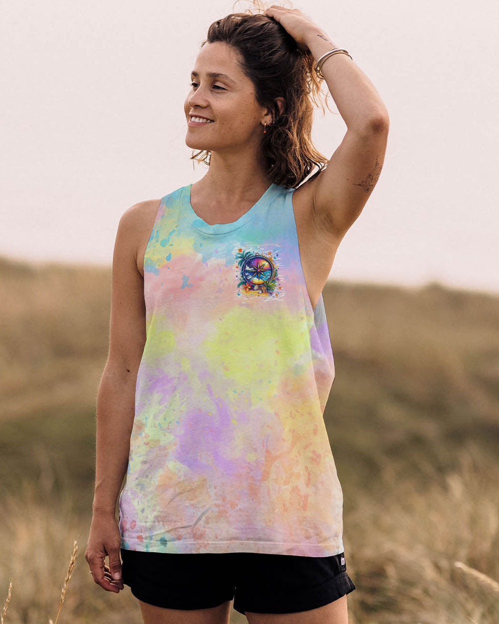 BLISSCORNERS SMELL THE SEA FEEL THE BREEZE COMPASS ALL OVER PRINT