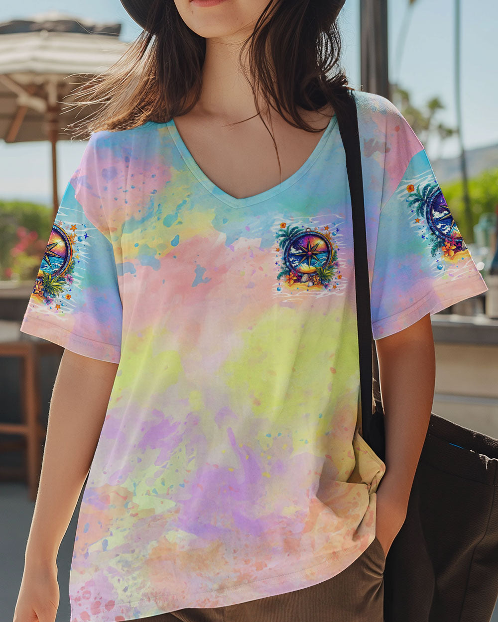 BLISSCORNERS SMELL THE SEA FEEL THE BREEZE COMPASS ALL OVER PRINT