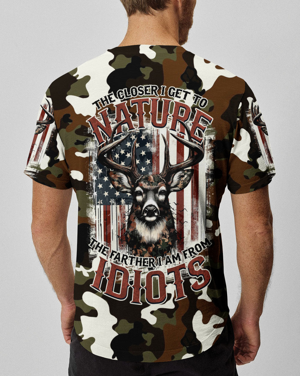 BLISSCORNERS THE CLOSER I GET TO NATURE DEER CAMO ALL OVER PRINT