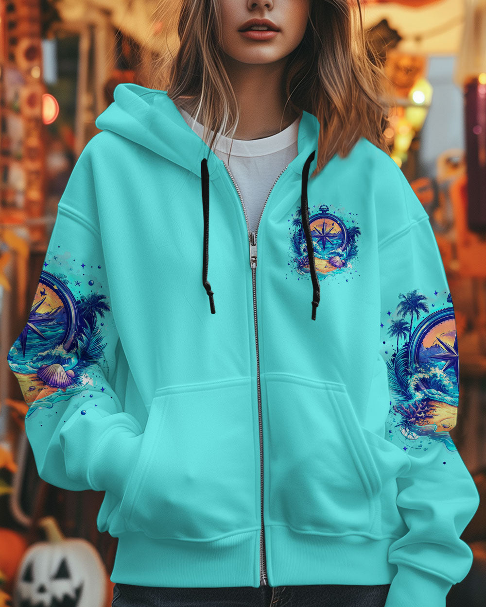 BLISSCORNERS SALTWATER HEALS EVERYTHING COMPASS ALL OVER PRINT