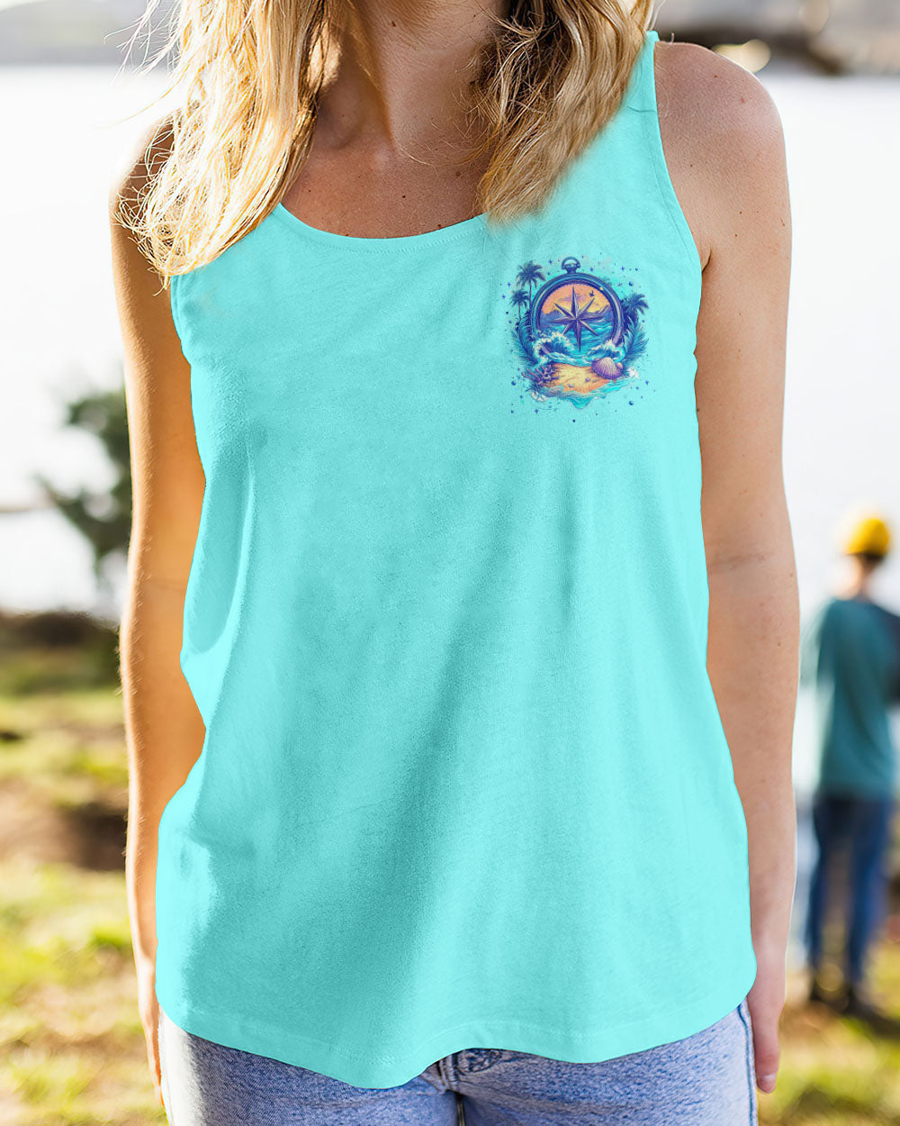 BLISSCORNERS SALTWATER HEALS EVERYTHING COMPASS ALL OVER PRINT