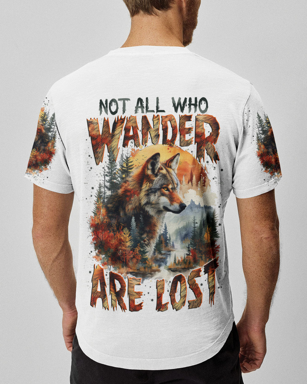 BLISSCORNERS NOT ALL WHO WANDER ARE LOST WOLF ALL OVER PRINT