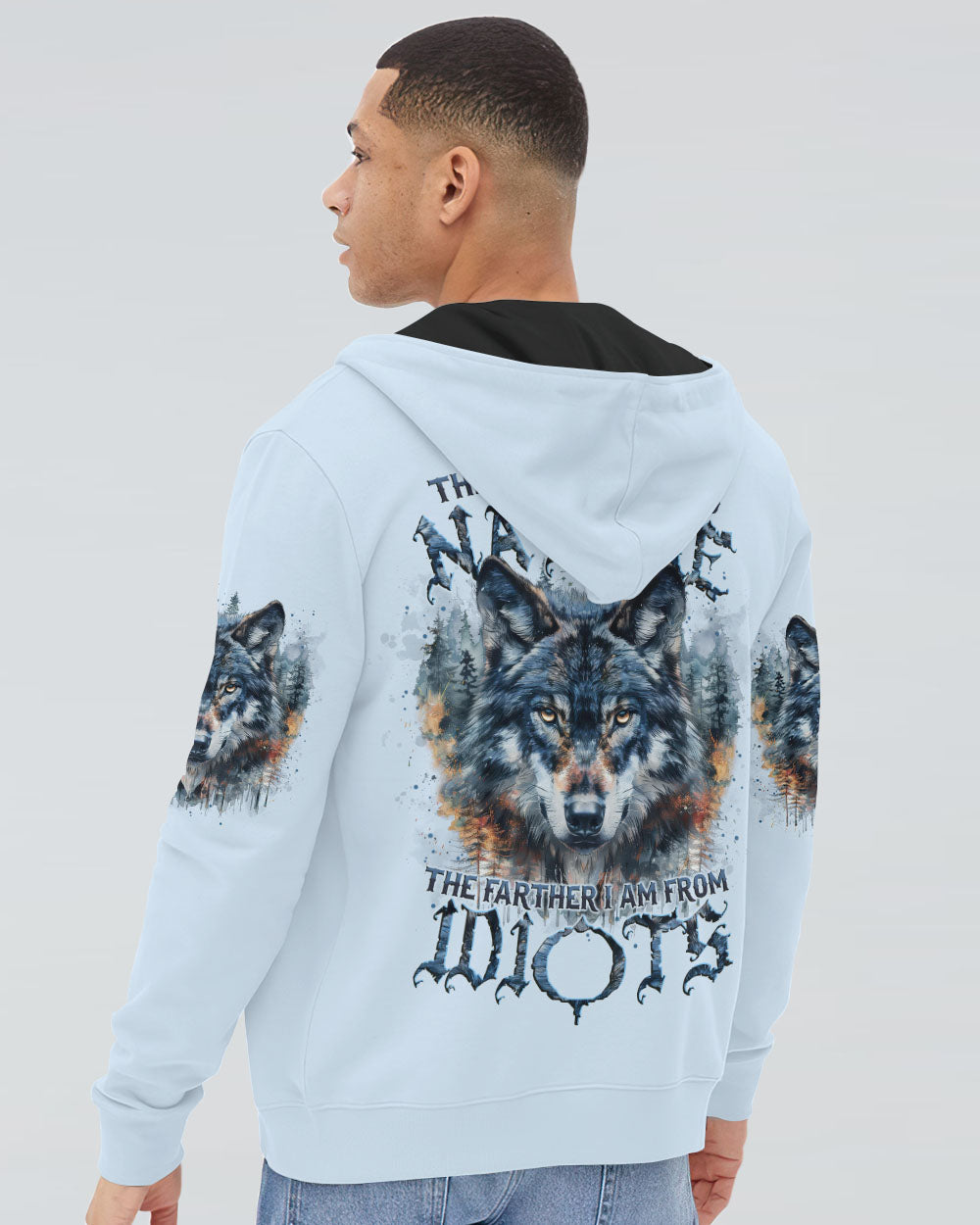 BLISSCORNERS THE CLOSER I GET TO NATURE WOLF ALL OVER PRINT