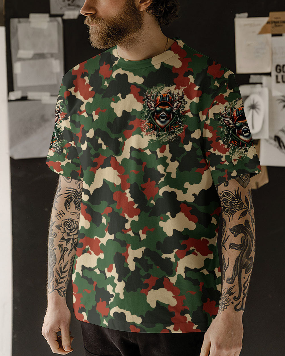 BLISSCORNERS BORN TO HUNT DEER CAMO ALL OVER PRINT