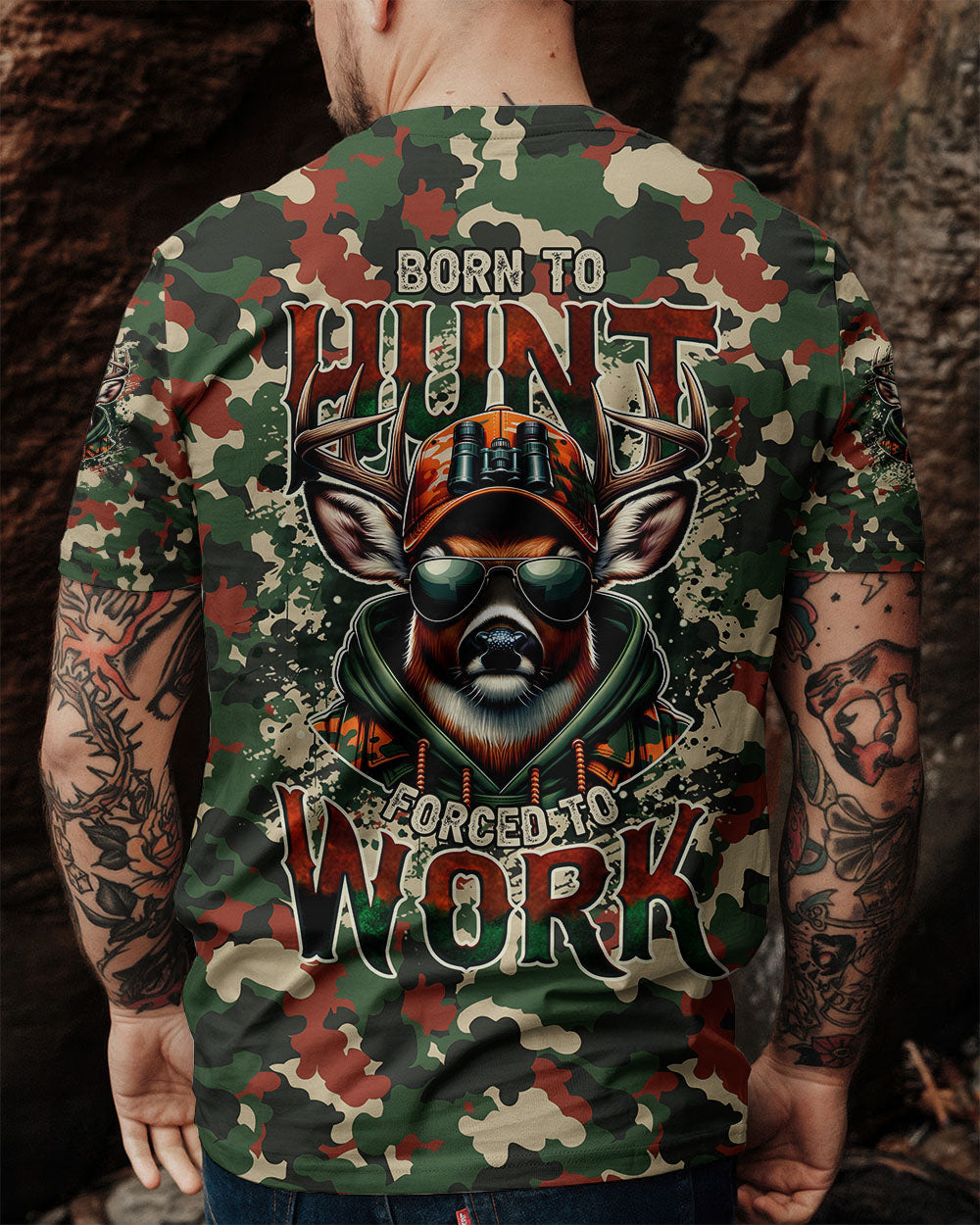 BLISSCORNERS BORN TO HUNT DEER CAMO ALL OVER PRINT
