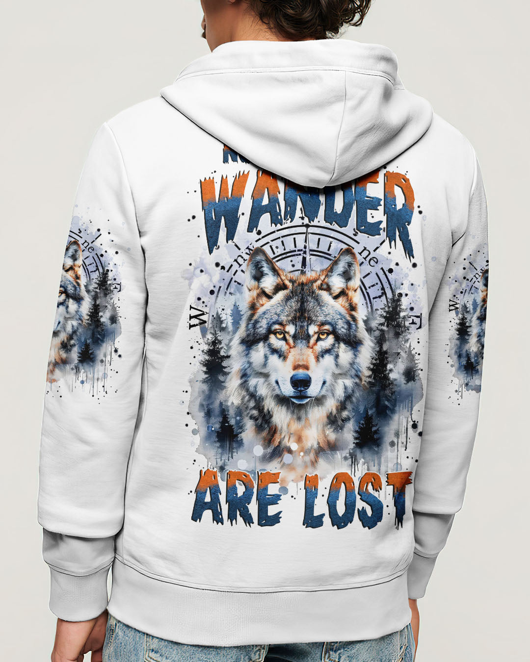BLISSCORNERS NOT ALL WHO WANDER ARE LOST WOLF ALL OVER PRINT