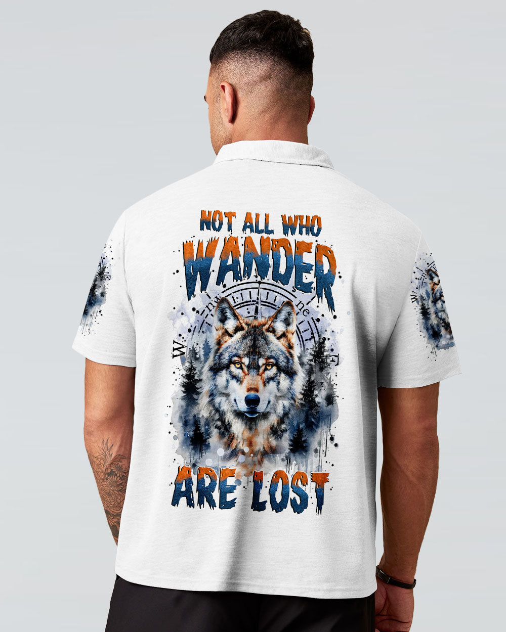 BLISSCORNERS NOT ALL WHO WANDER ARE LOST WOLF ALL OVER PRINT