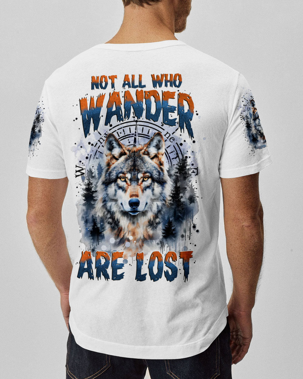 BLISSCORNERS NOT ALL WHO WANDER ARE LOST WOLF ALL OVER PRINT