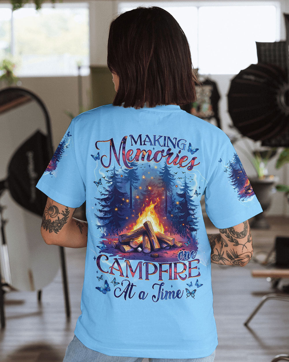 BLISSCORNERS MAKING MEMORIES ONE CAMPFIRE AT A TIME ALL OVER PRINT