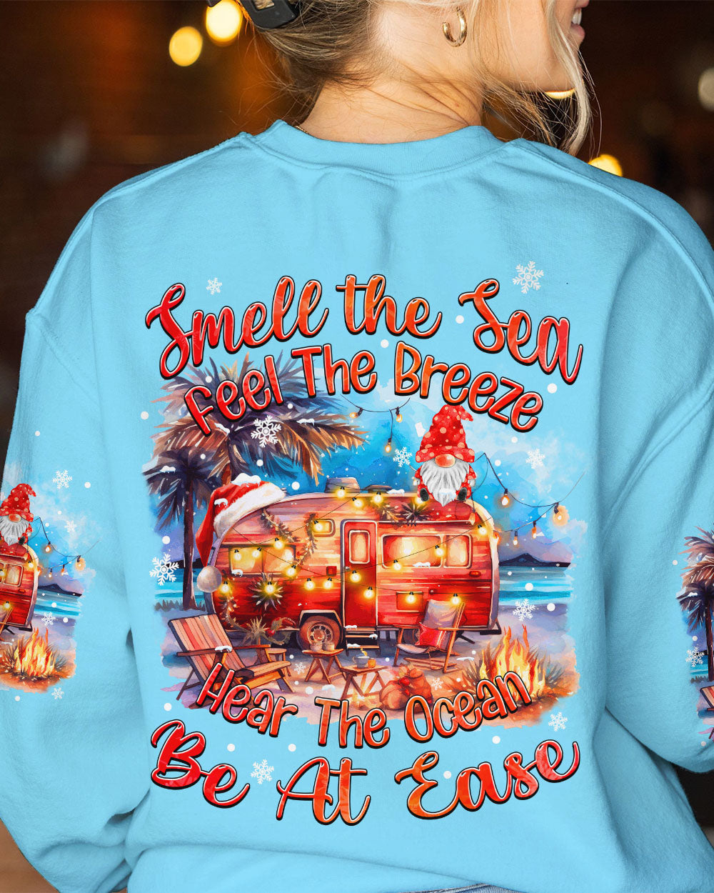 BLISSCORNERS SMELL THE SEA FEEL THE BREEZE CHRISTMAS ALL OVER PRINT