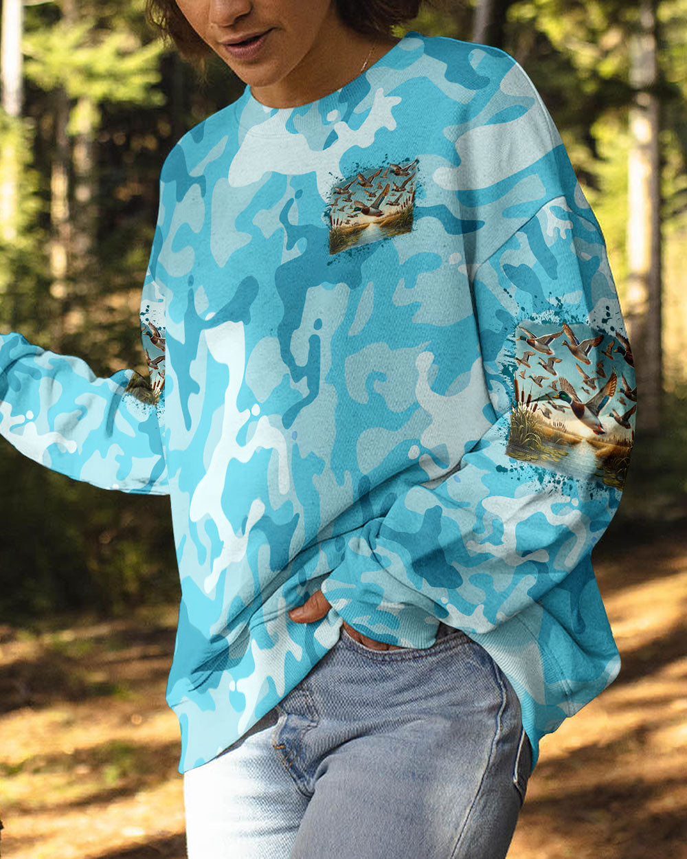 BLISSCORNERS QUACKIN' AND STACKIN' HUNTING DUCK CAMO ALL OVER PRINT