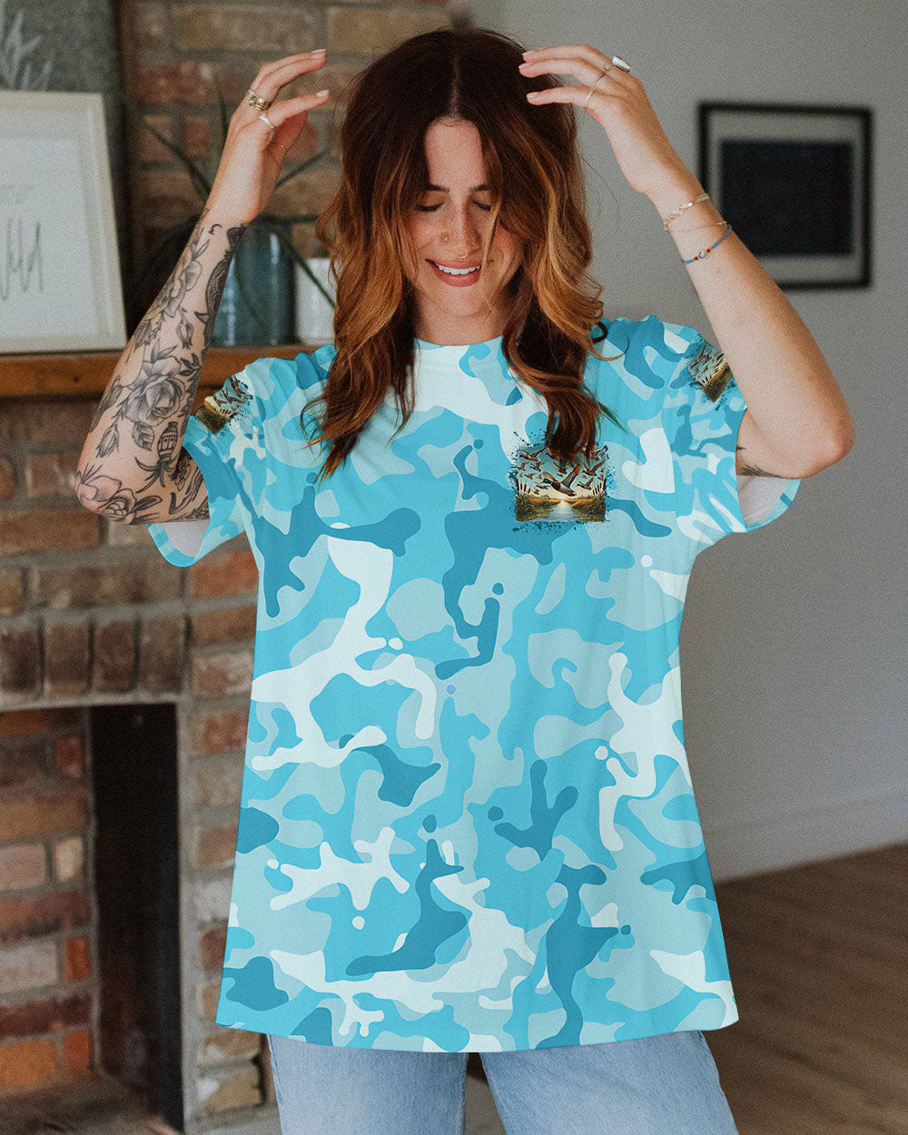 BLISSCORNERS QUACKIN' AND STACKIN' HUNTING DUCK CAMO ALL OVER PRINT