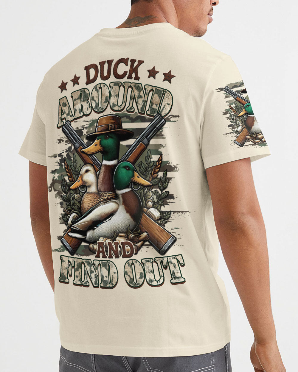 BLISSCORNERS DUCK AROUND AND FIND OUT HUNTING ALL OVER PRINT