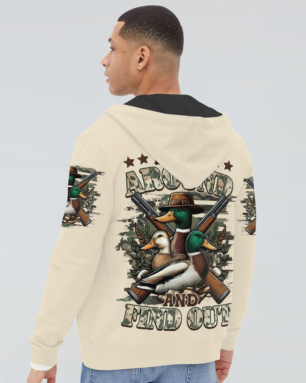 BLISSCORNERS DUCK AROUND AND FIND OUT HUNTING ALL OVER PRINT