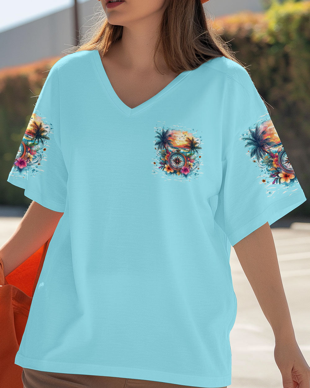 BLISSCORNERS SMELL THE SEA FEEL THE BREEZE COMPASS ALL OVER PRINT