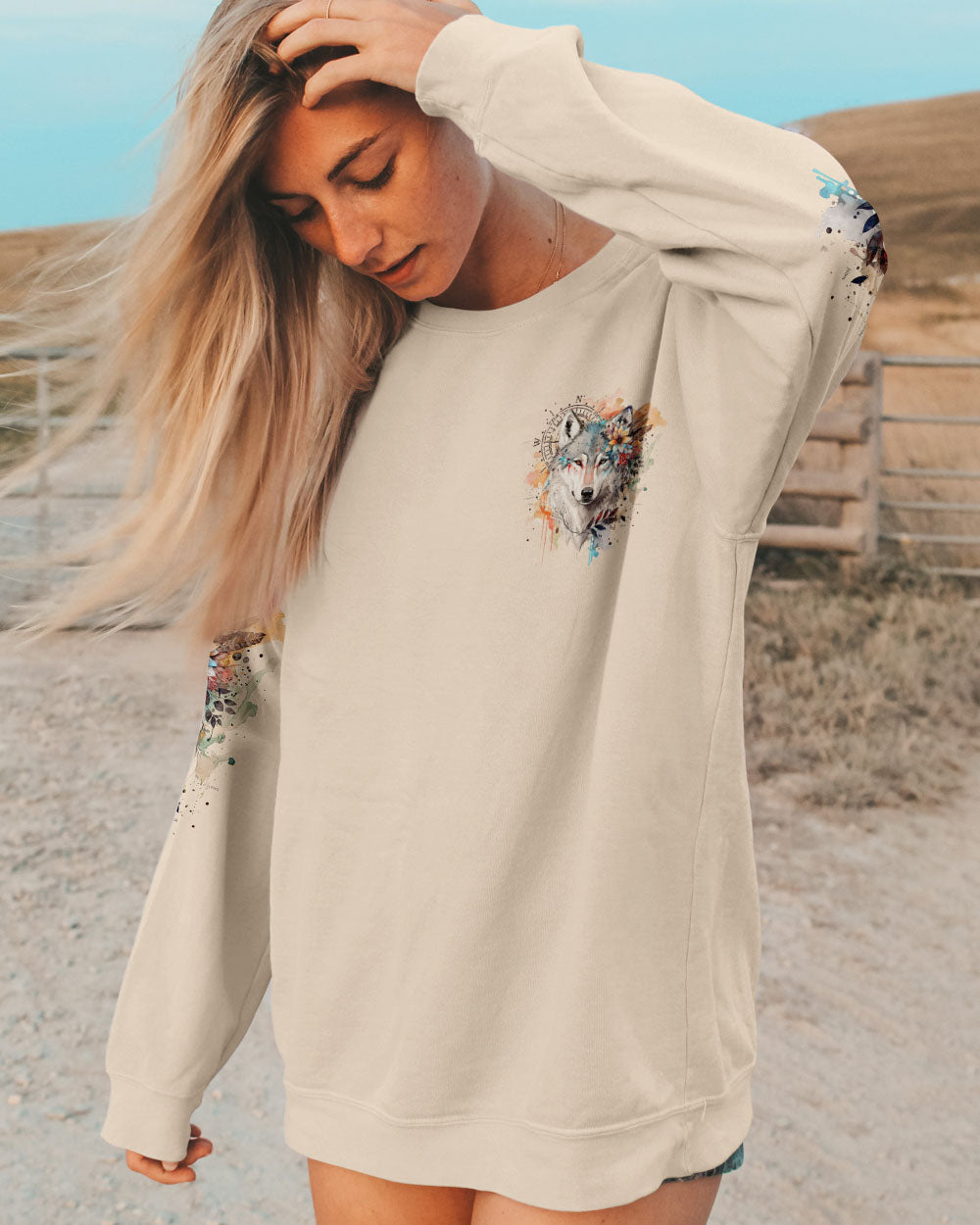 BLISSCORNERS NOT ALL WHO WANDER ARE LOST WOLF ALL OVER PRINT
