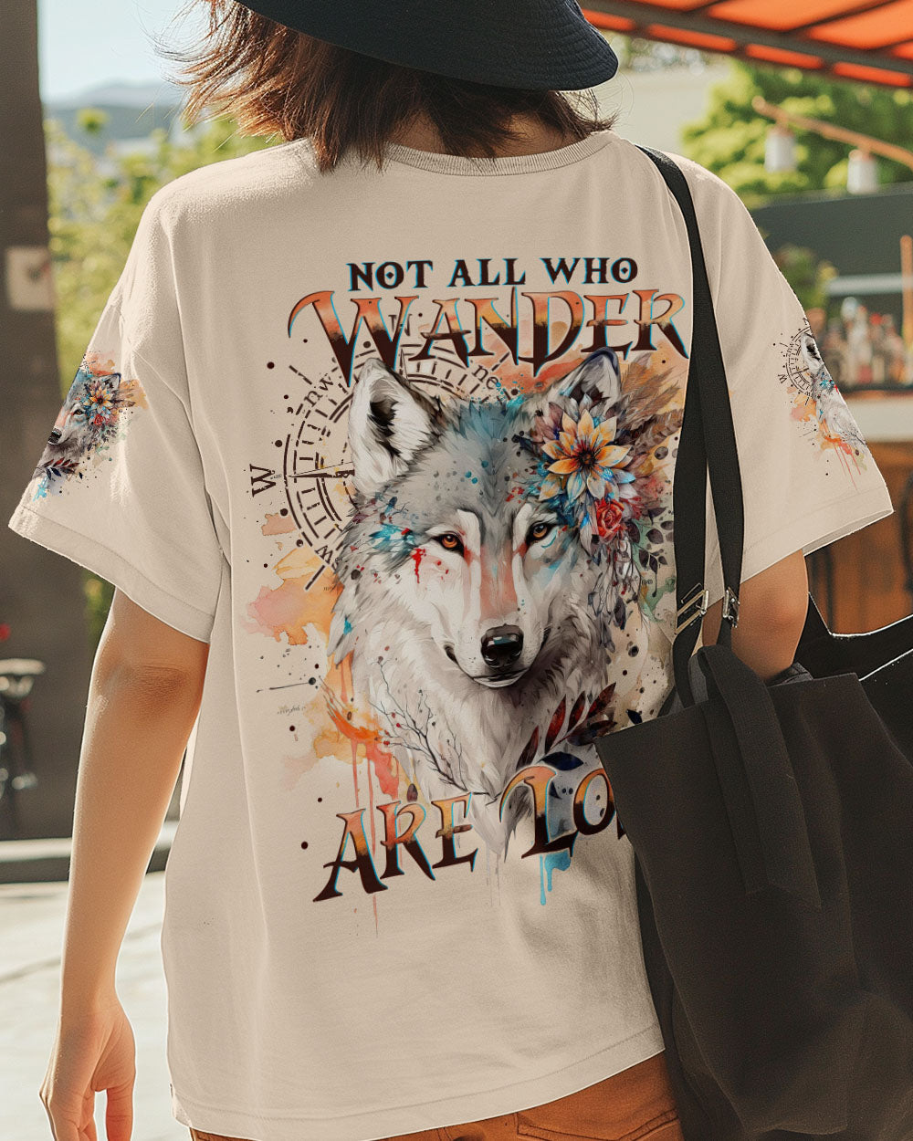 BLISSCORNERS NOT ALL WHO WANDER ARE LOST WOLF ALL OVER PRINT