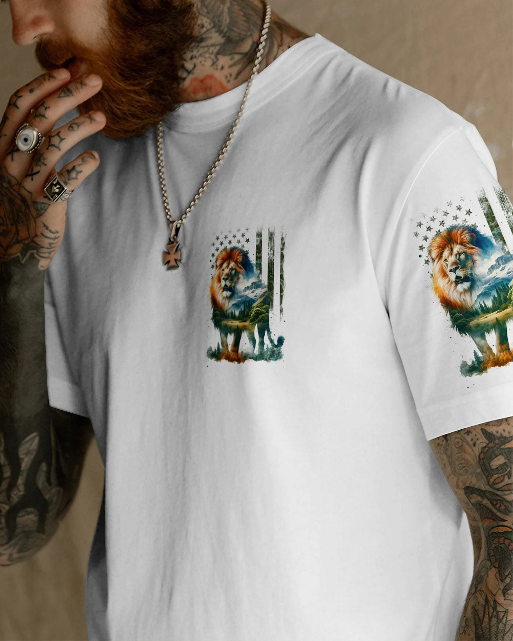 BLISSCORNERS NOT ALL WHO WANDER ARE LOST LION ALL OVER PRINT