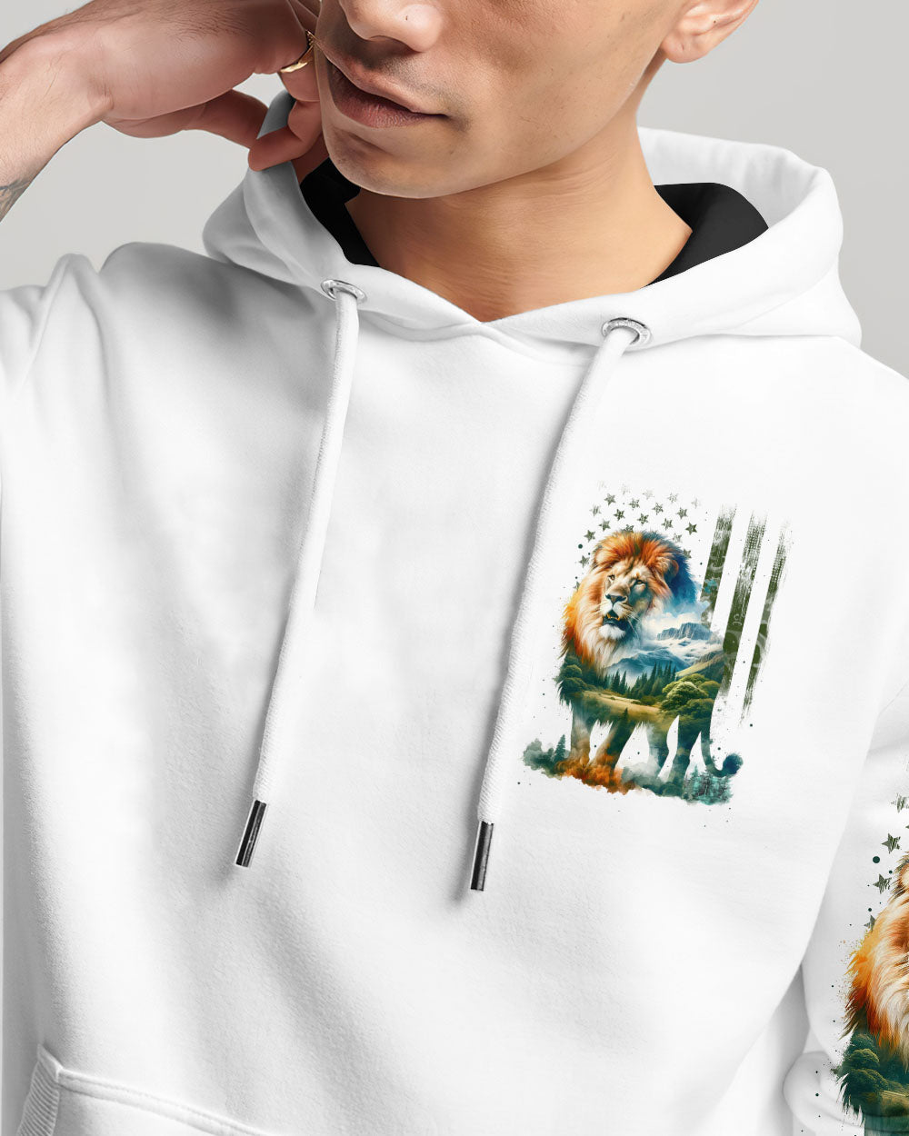 BLISSCORNERS NOT ALL WHO WANDER ARE LOST LION ALL OVER PRINT