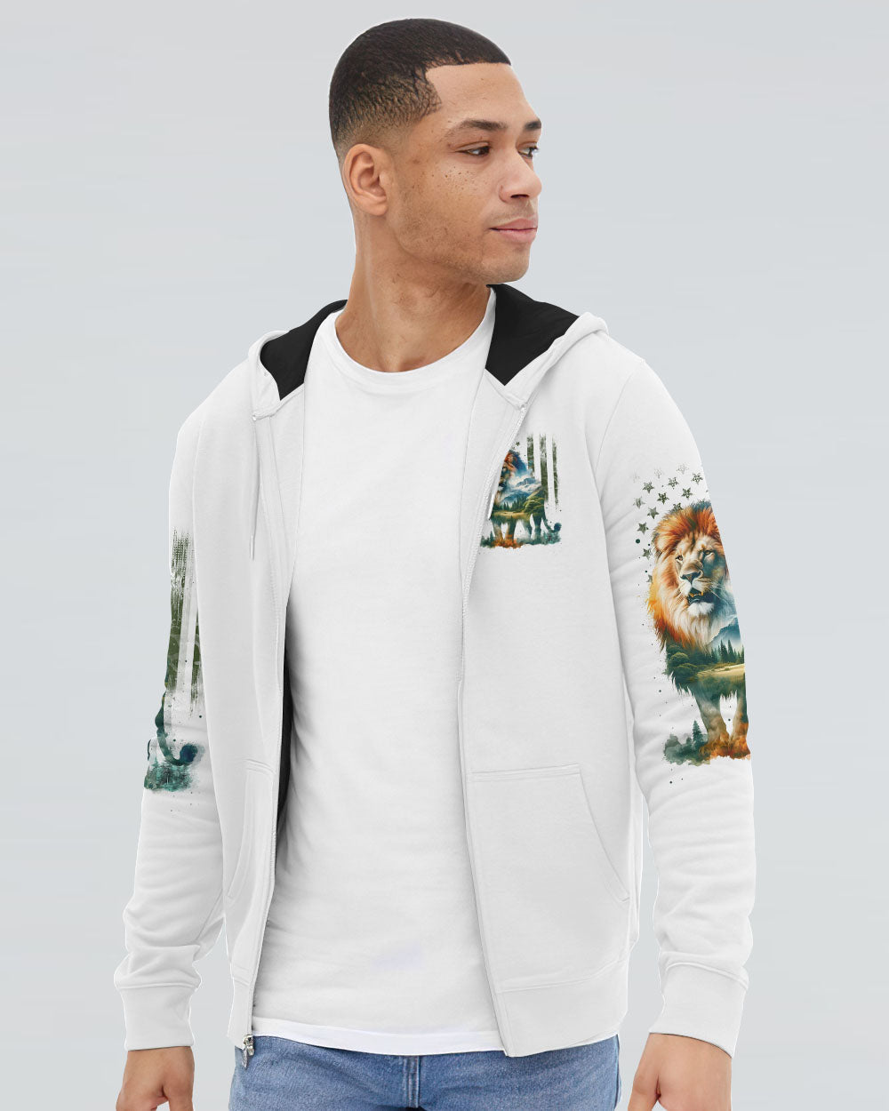 BLISSCORNERS NOT ALL WHO WANDER ARE LOST LION ALL OVER PRINT