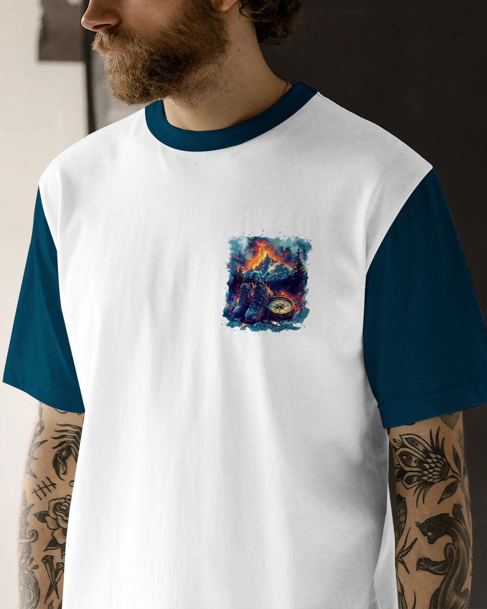 BLISSCORNERS THE MOUNTAINS ARE CALLING COMPASS ALL OVER PRINT