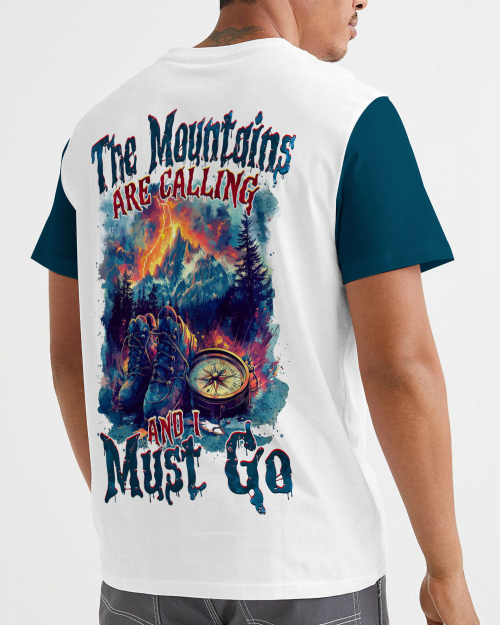 BLISSCORNERS THE MOUNTAINS ARE CALLING COMPASS ALL OVER PRINT