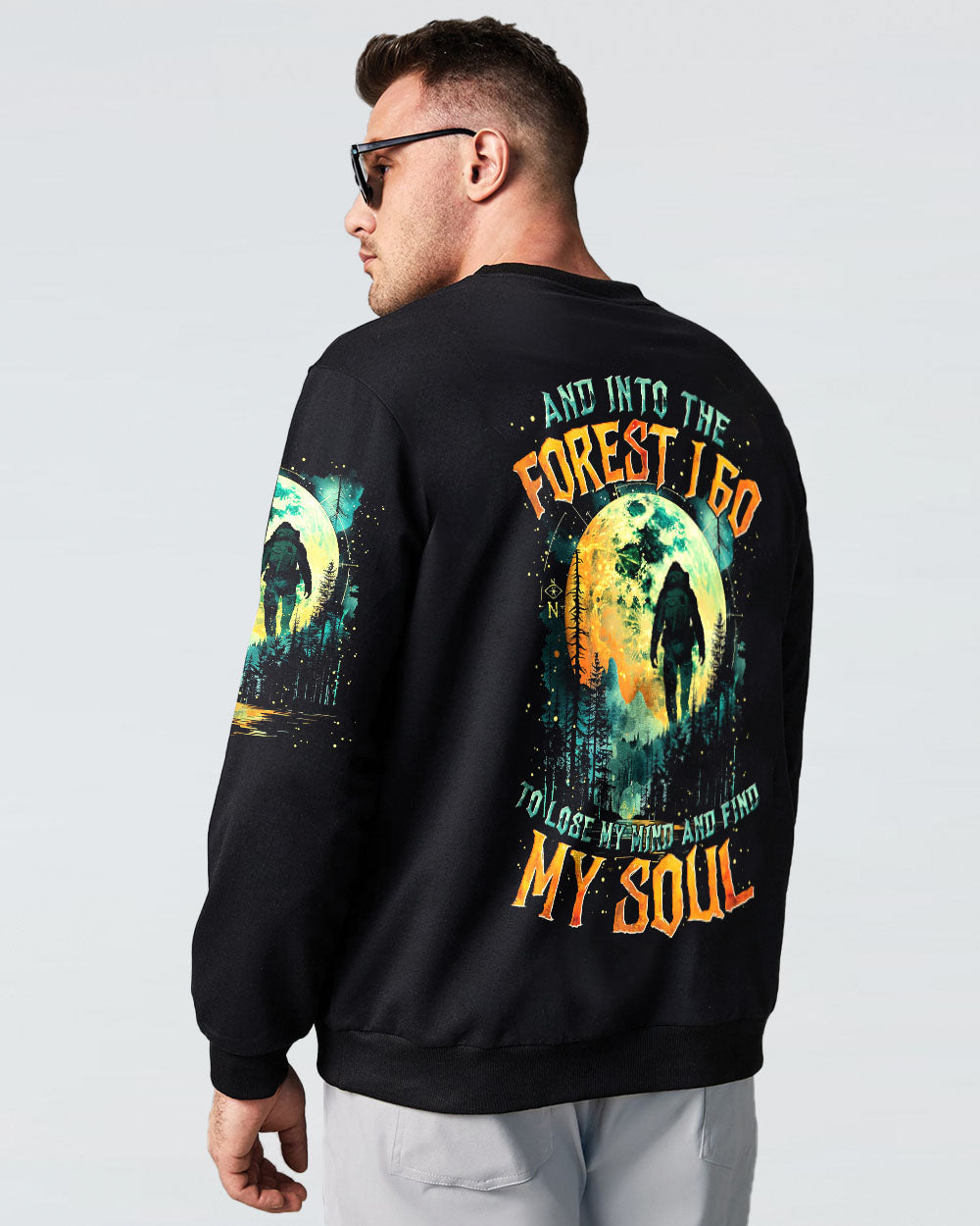 BLISSCORNERS AND INTO THE FOREST I GO BIGFOOT ALL OVER PRINT