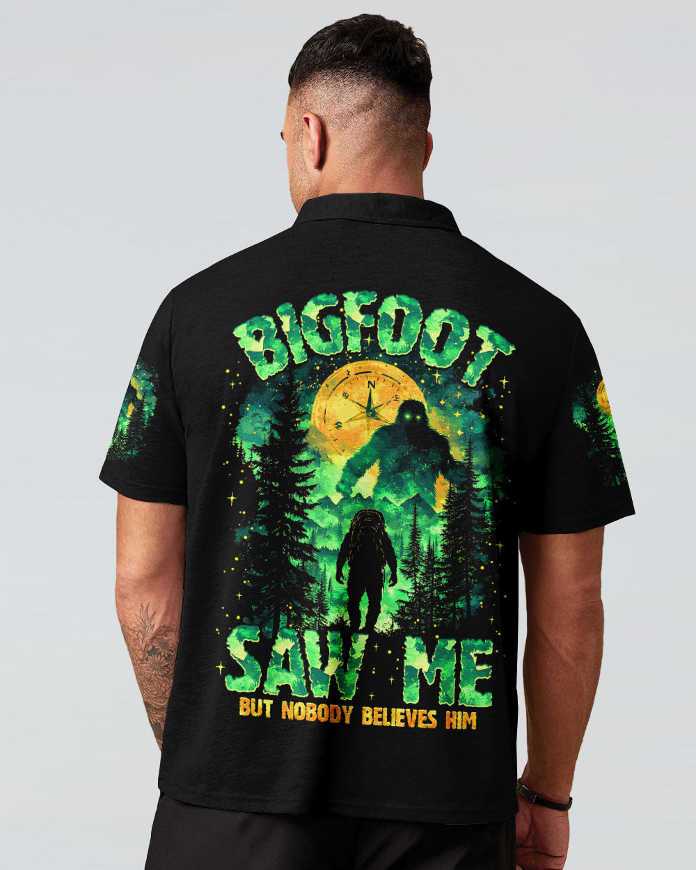 BLISSCORNERS BIGFOOT SAW ME BUT NOBODY BELIEVES HIM ALL OVER PRINT