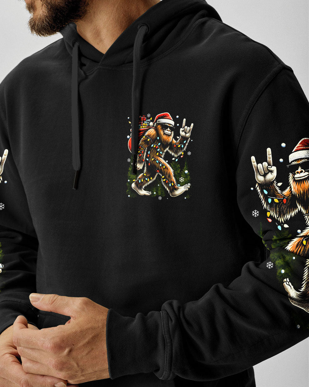 BLISSCORNERS NOT ALL WHO WANDER ARE LOST BIGFOOT CHRISTMAS ALL OVER PRINT