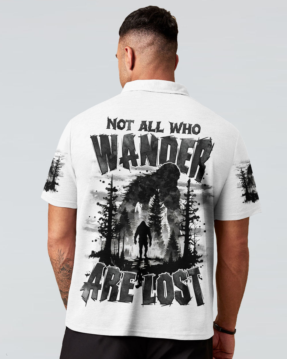 BLISSCORNERS NOT ALL WHO WANDER ARE LOST BIGFOOT ALL OVER PRINT