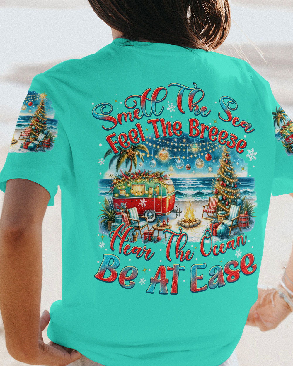BLISSCORNERS SMELL THE SEA FEEL THE BREEZE CHRISTMAS ALL OVER PRINT