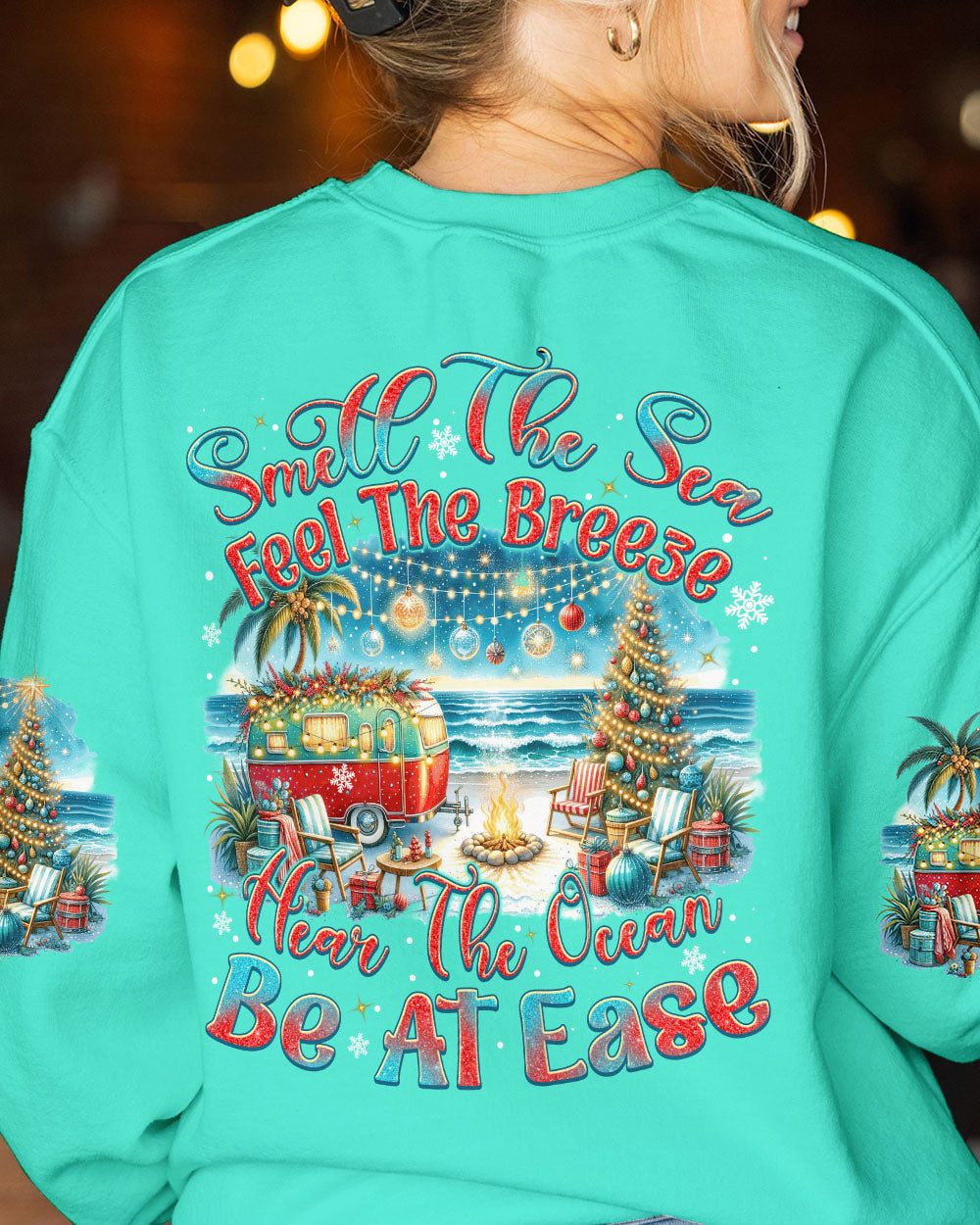 BLISSCORNERS SMELL THE SEA FEEL THE BREEZE CHRISTMAS ALL OVER PRINT