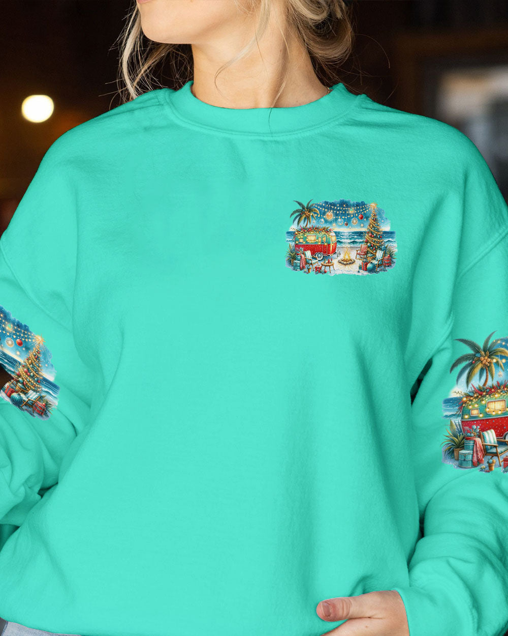 BLISSCORNERS SMELL THE SEA FEEL THE BREEZE CHRISTMAS ALL OVER PRINT