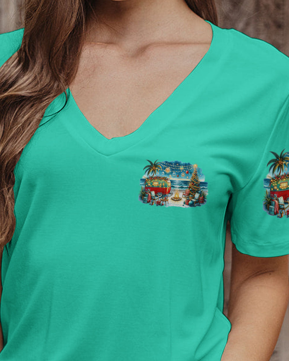 BLISSCORNERS SMELL THE SEA FEEL THE BREEZE CHRISTMAS ALL OVER PRINT