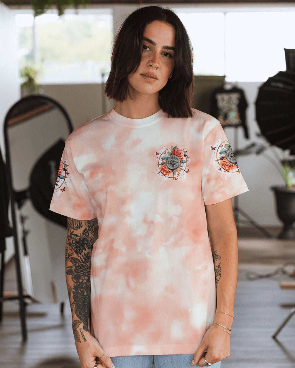 BLISSCORNERS NOT ALL WHO WANDER ARE LOST COMPASS ALL OVER PRINT
