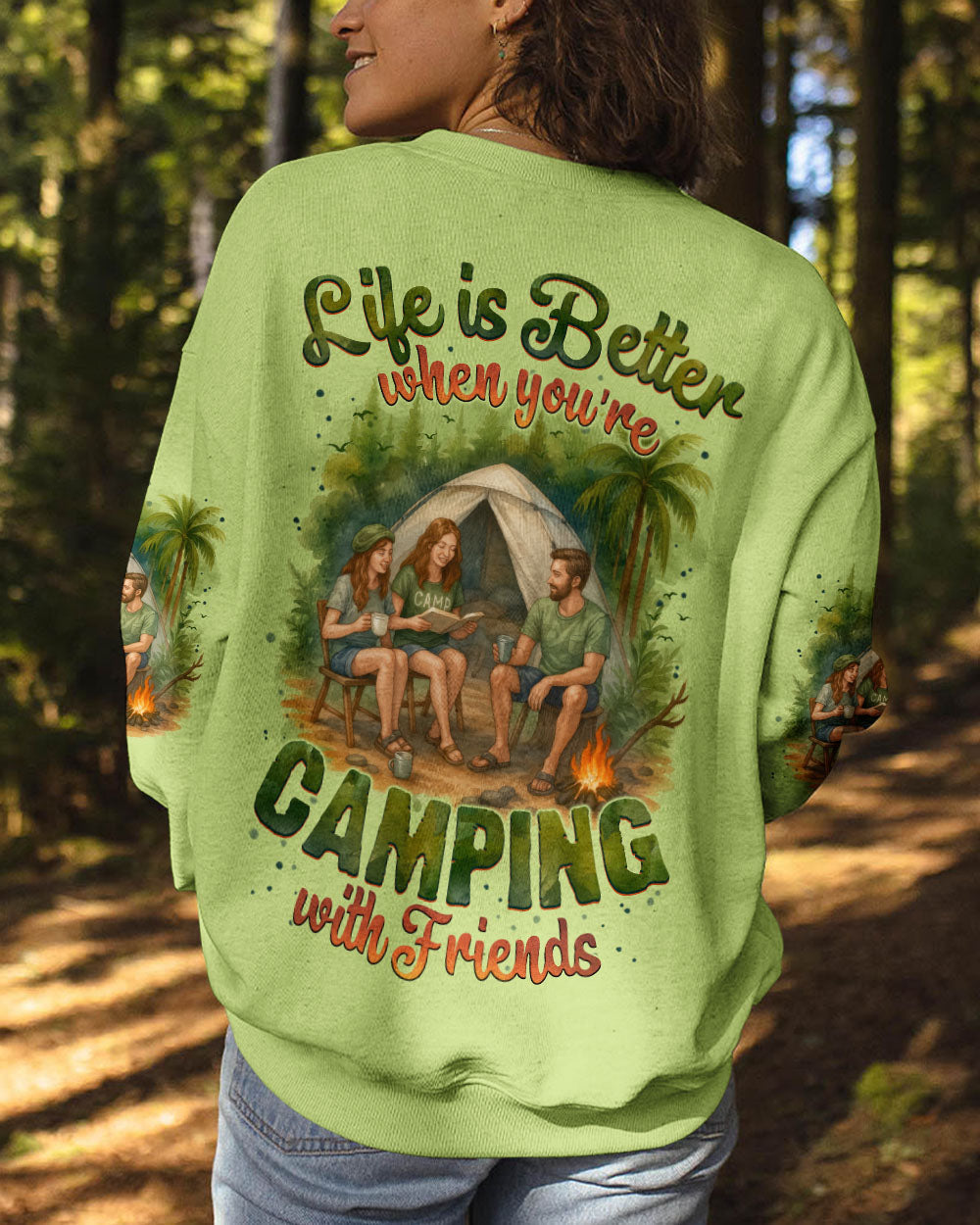 BLISSCORNERS CAMPING WITH FRIENDS ALL OVER PRINT