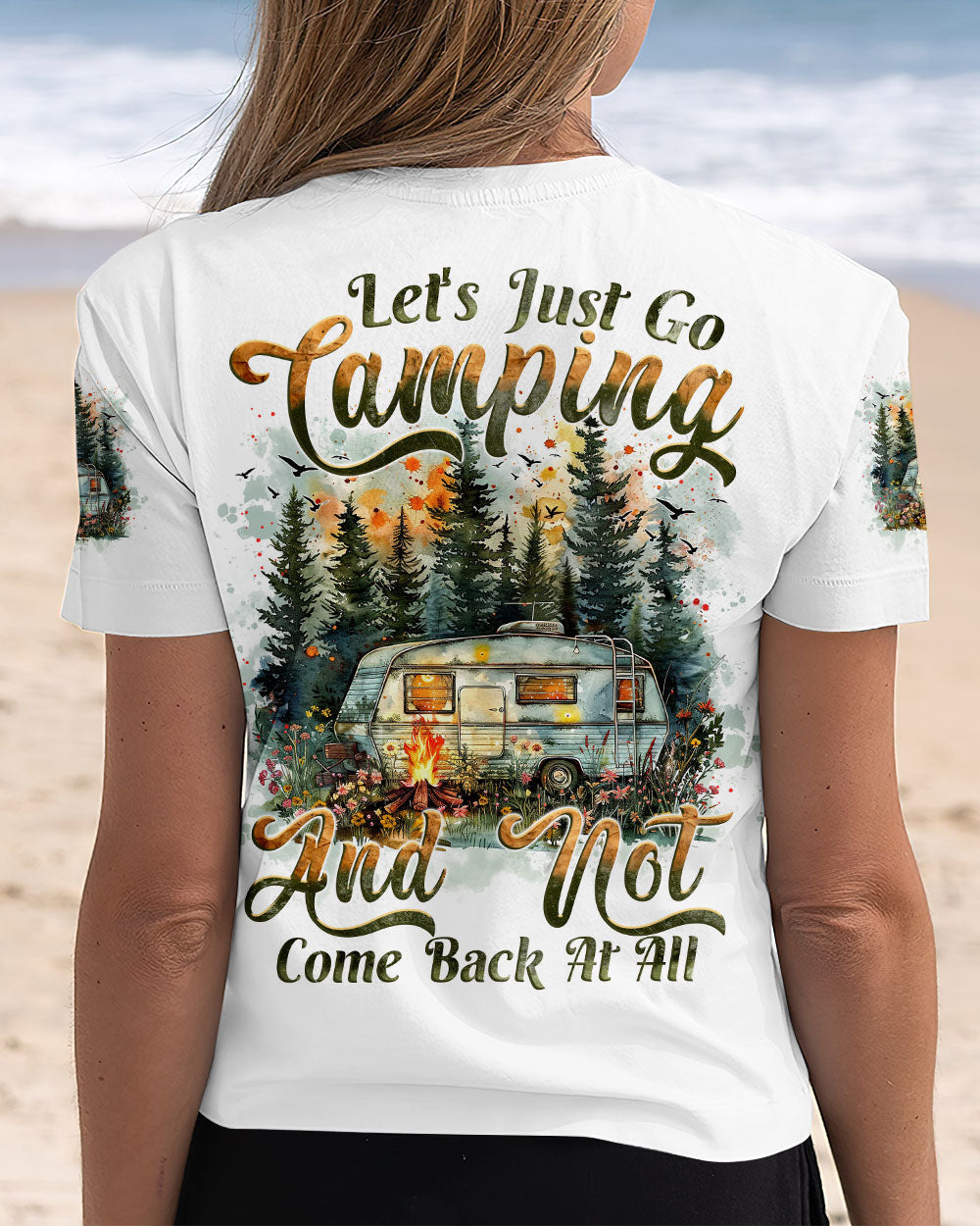 BLISSCORNERS LET'S JUST GO CAMPING ALL OVER PRINT