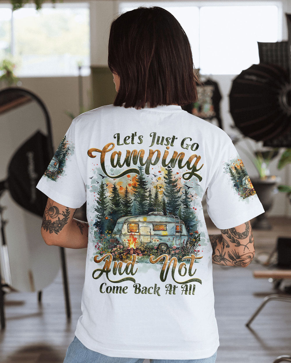 BLISSCORNERS LET'S JUST GO CAMPING ALL OVER PRINT