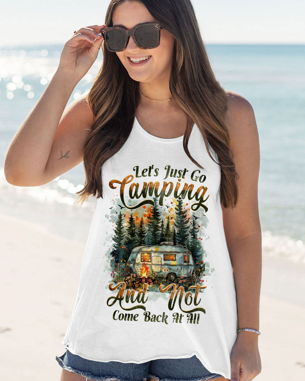 BLISSCORNERS LET'S JUST GO CAMPING ALL OVER PRINT
