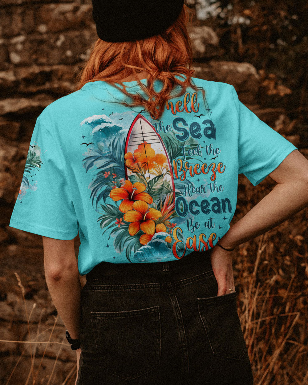 BLISSCORNERS SMELL THE SEA FEEL THE BREEZE ALL OVER PRINT