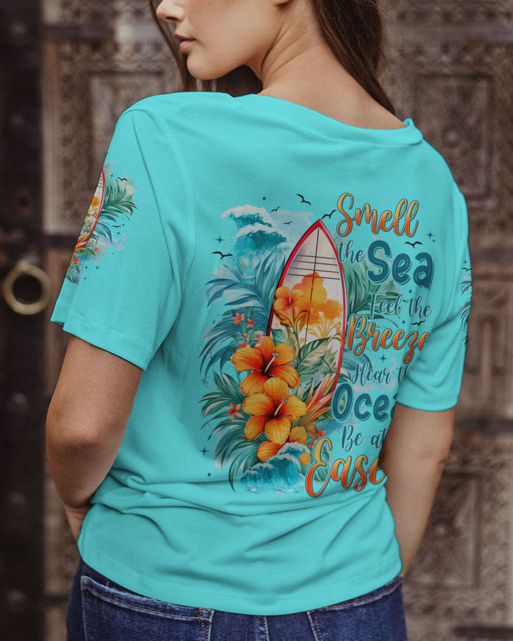 BLISSCORNERS SMELL THE SEA FEEL THE BREEZE ALL OVER PRINT