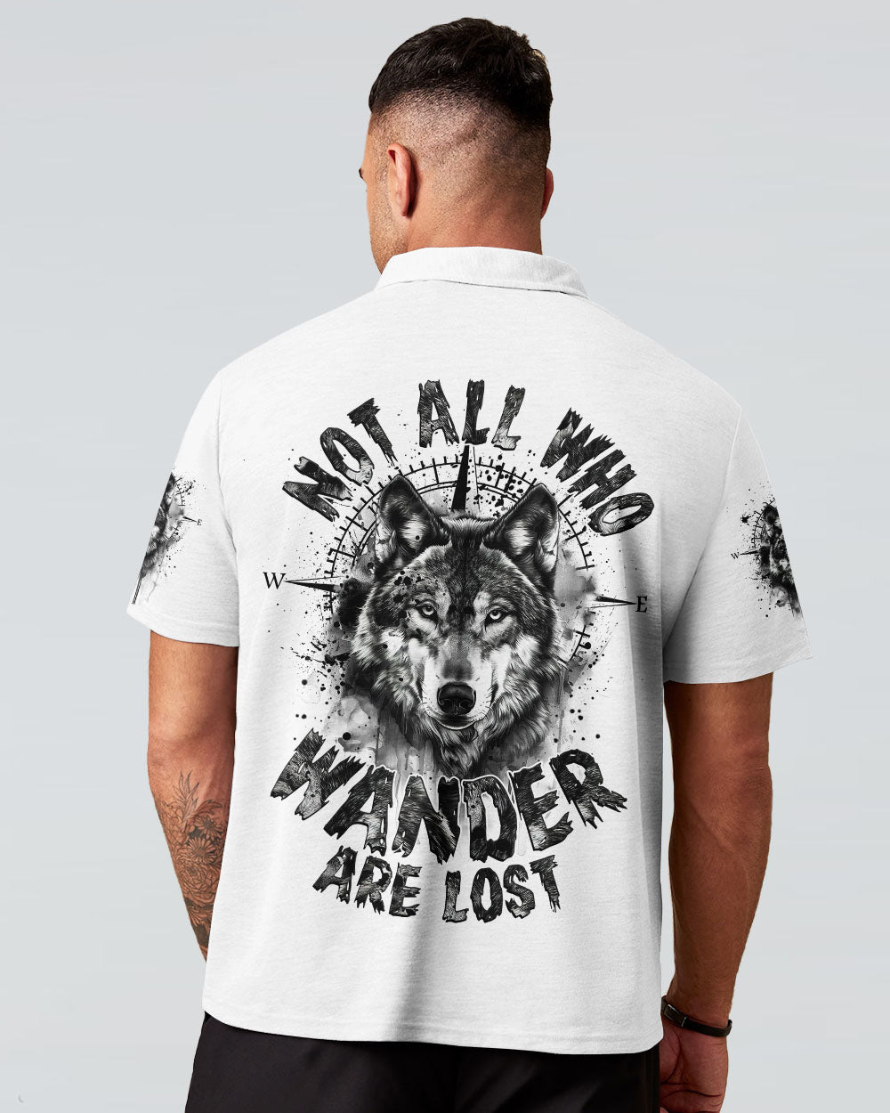 BLISSCORNERS NOT ALL WHO WANDER ARE LOST WOLF ALL OVER PRINT