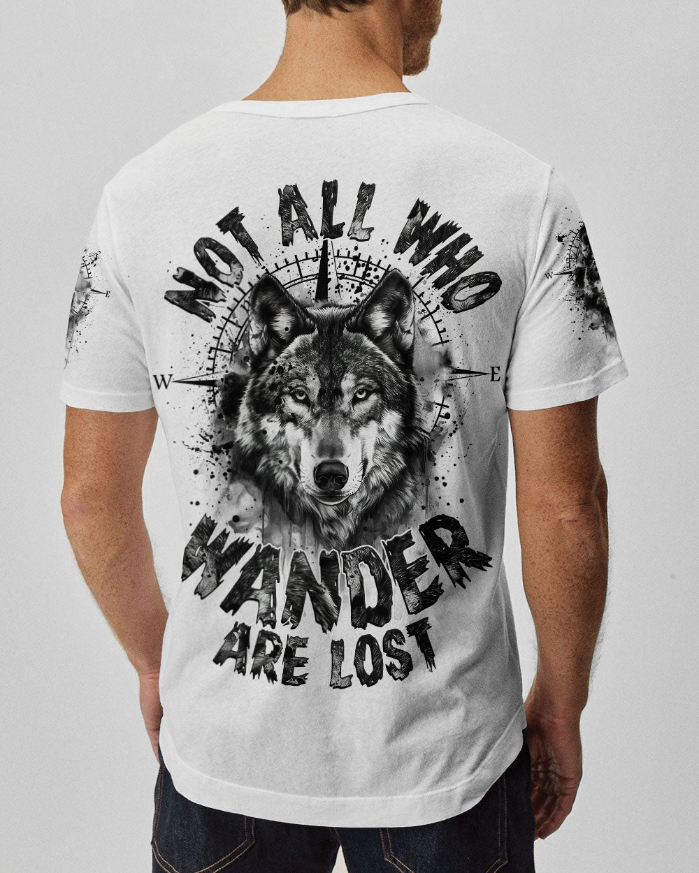 BLISSCORNERS NOT ALL WHO WANDER ARE LOST WOLF ALL OVER PRINT