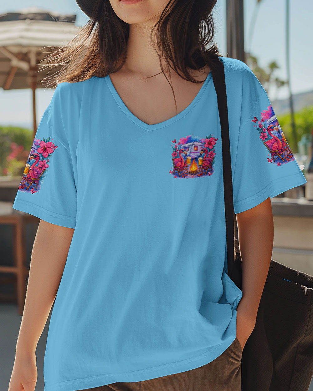BLISSCORNERS NEVER TAKE CAMPING ADVICE FROM ME FLAMINGO ALL OVER PRINT
