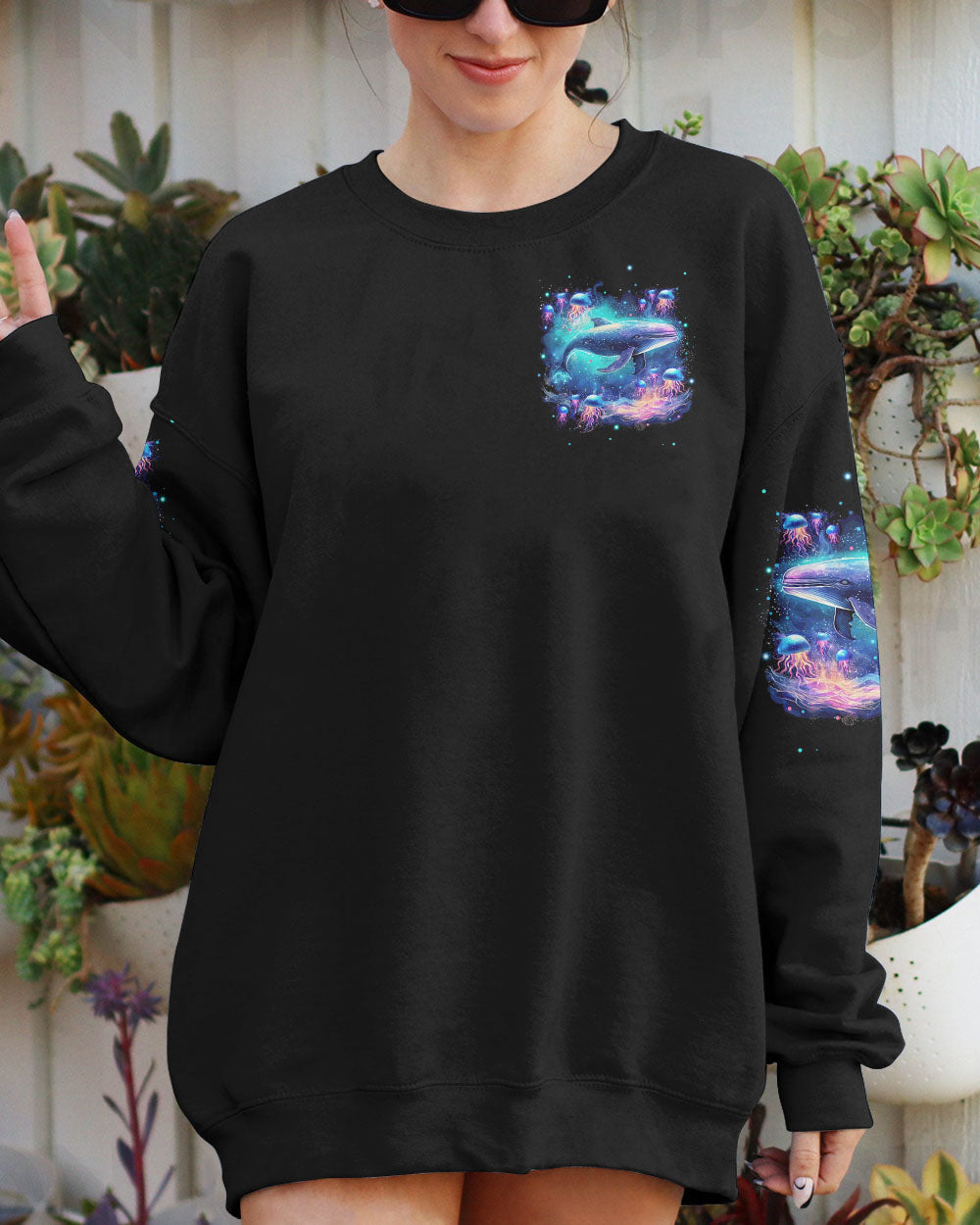BLISSCORNERS WILD AND FREE JUST LIKE THE SEA WHALE ALL OVER PRINT