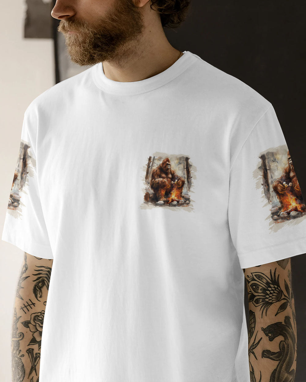 BLISSCORNERS JUST CAMPFIRE NIGHTS BIGFOOT ALL OVER PRINT