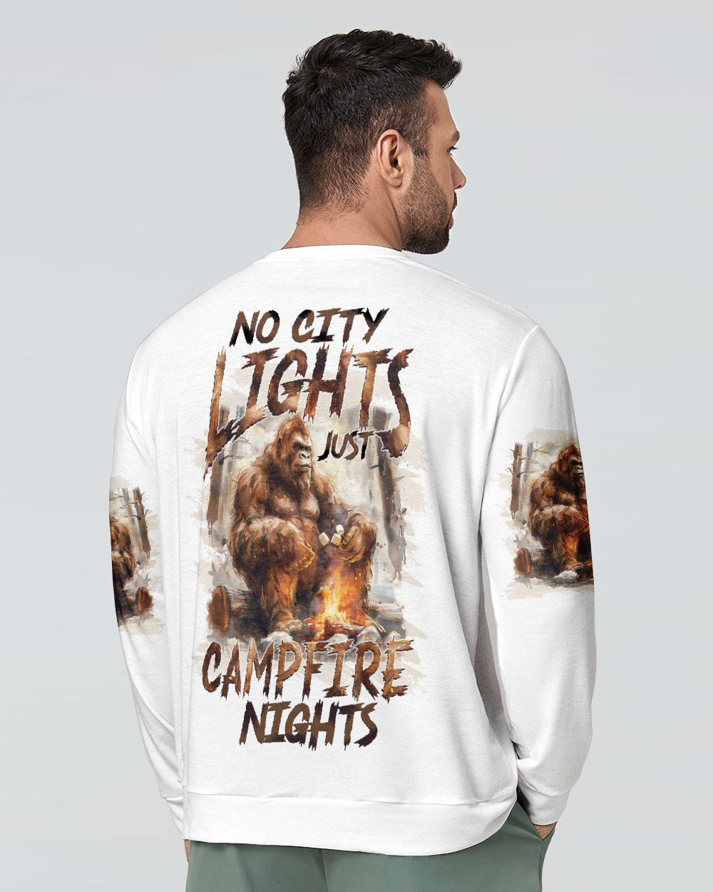 BLISSCORNERS JUST CAMPFIRE NIGHTS BIGFOOT ALL OVER PRINT