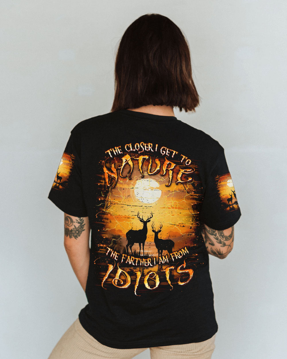 BLISSCORNERS THE CLOSER I GET TO NATURE DEER ALL OVER PRINT