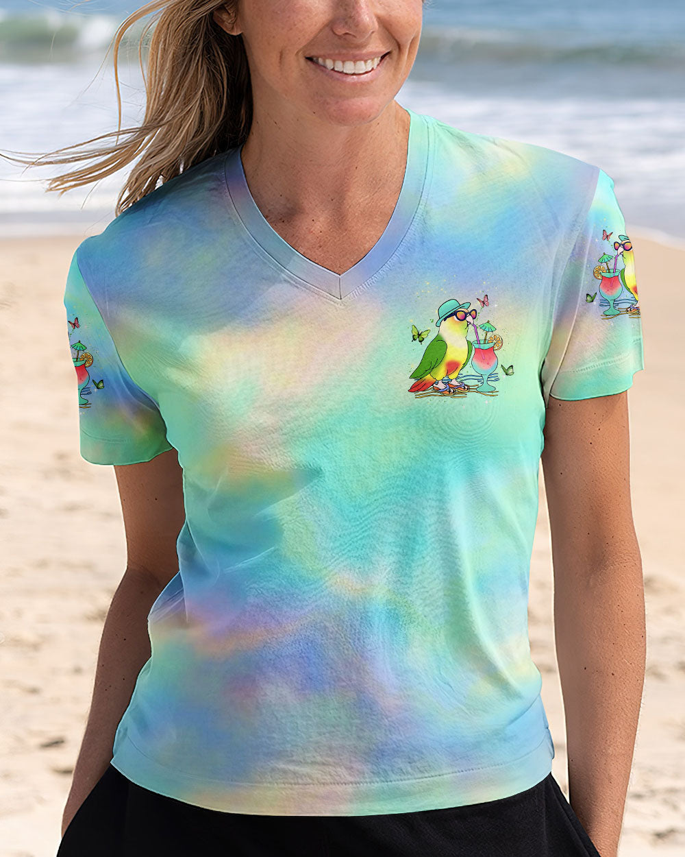BLISSCORNERS SANDY TOES SUNKISSED NOSE PARROT ALL OVER PRINT